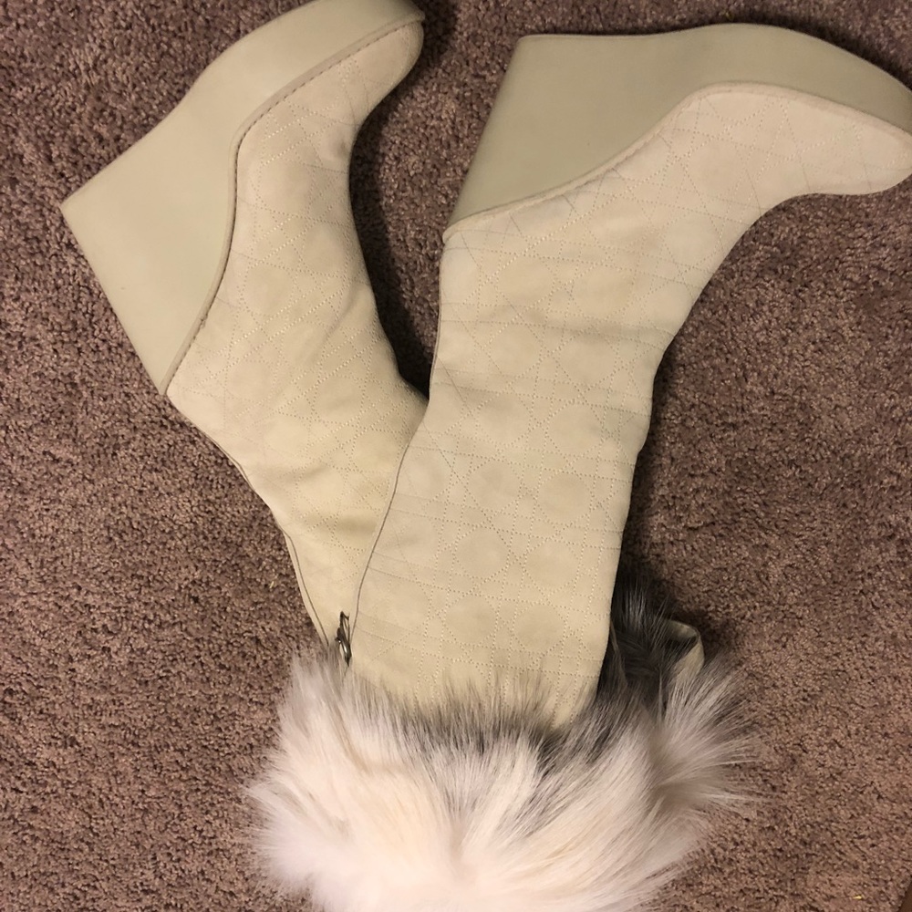 CHRISTION DIOR LIMITED EDITION FOX FUR BOOTS